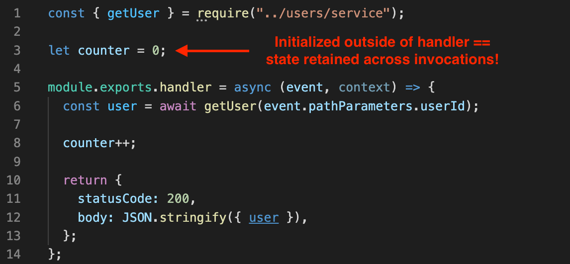 Lambda global variable example